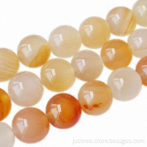 4 to 18mm carnelian agate semi-precious loose gemstone beads, round polished